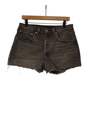 Levi's, 501 Jean Shorts, Frayed Hemline, Stretchy, Women's Sz 30, L- 14 Inches F